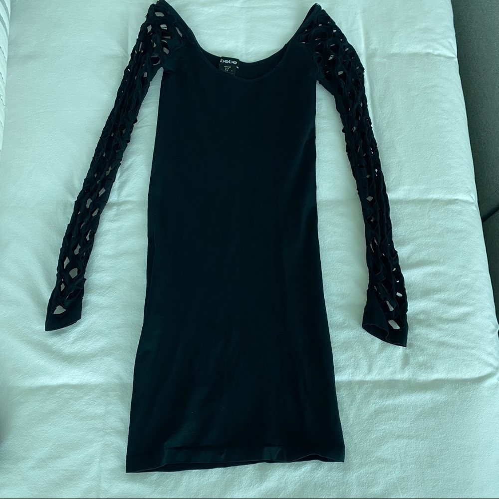 Fishnet Sleeve Bodycon Dress